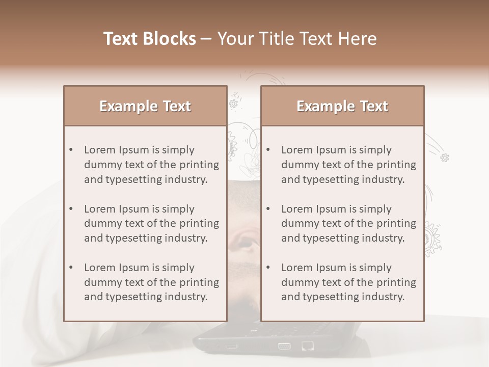 Occupation Exhausted Desk PowerPoint Template