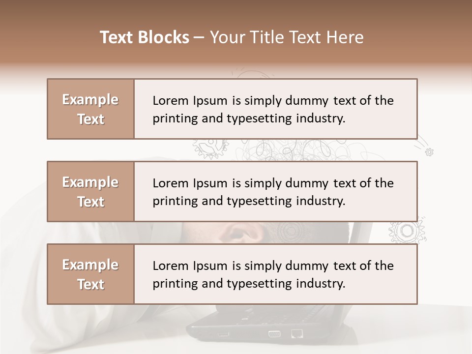 Occupation Exhausted Desk PowerPoint Template