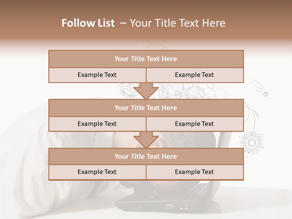 Occupation Exhausted Desk PowerPoint Template