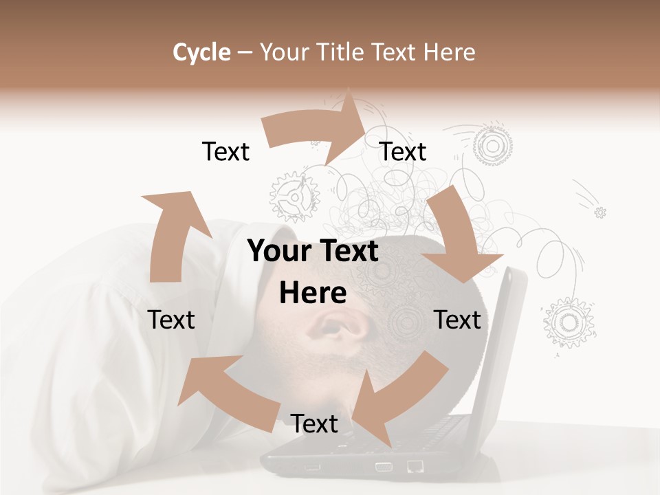 Occupation Exhausted Desk PowerPoint Template