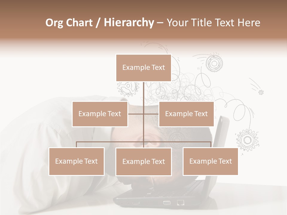 Occupation Exhausted Desk PowerPoint Template