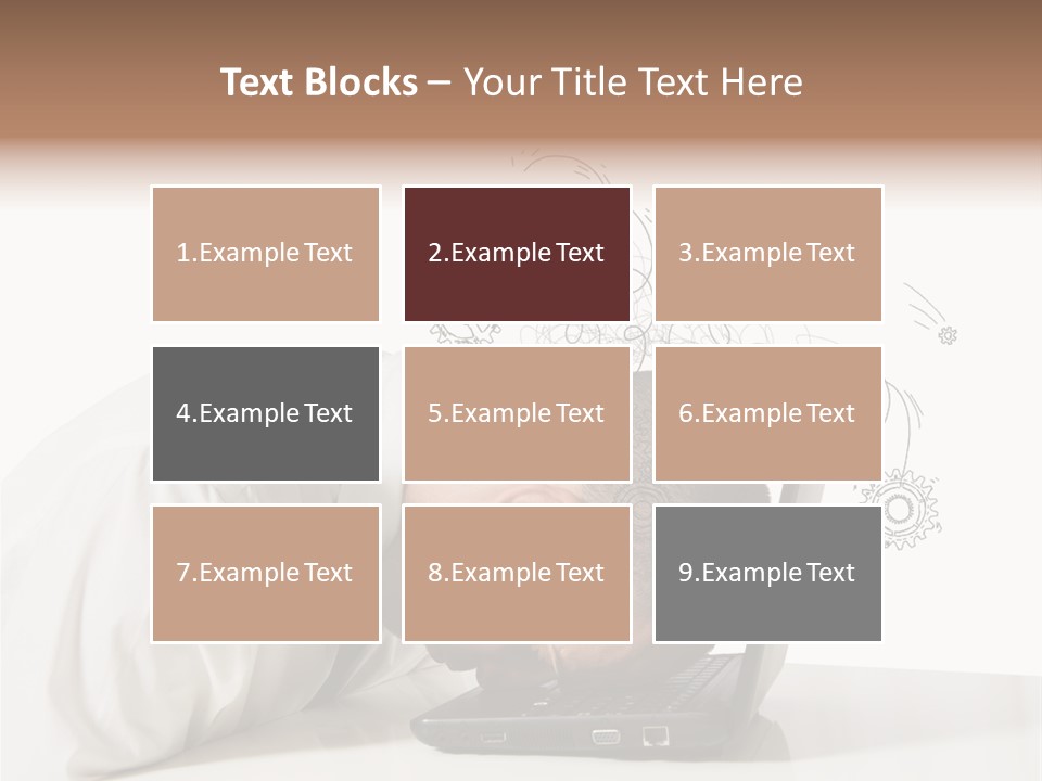 Occupation Exhausted Desk PowerPoint Template