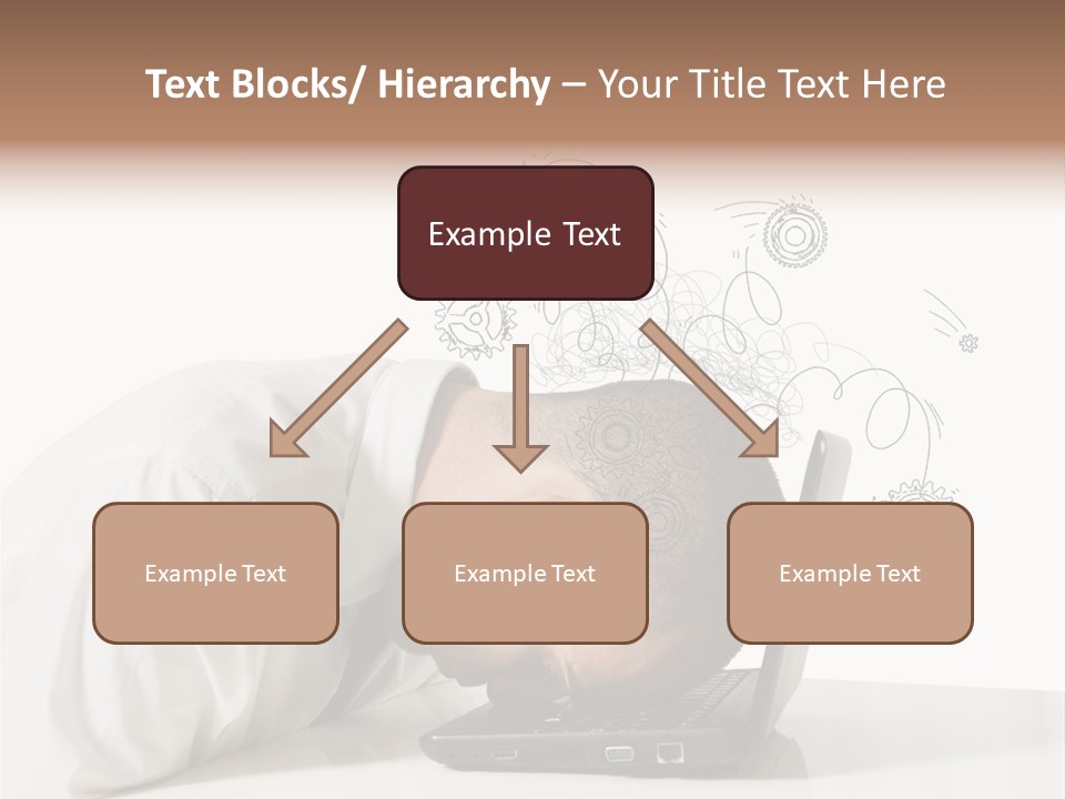 Occupation Exhausted Desk PowerPoint Template