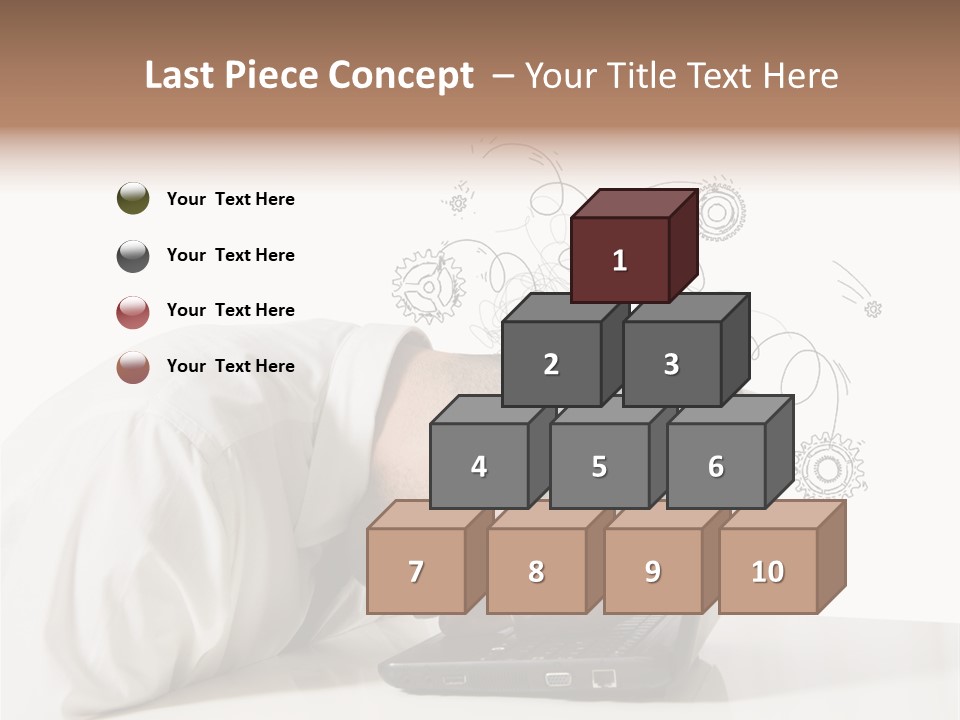 Occupation Exhausted Desk PowerPoint Template