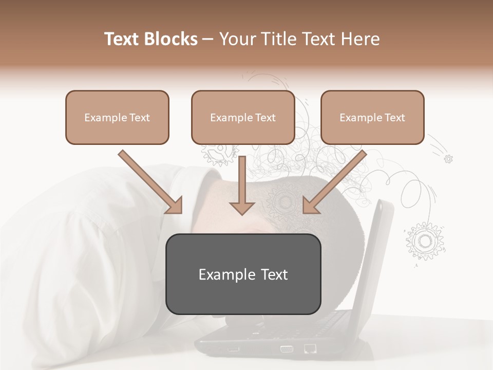Occupation Exhausted Desk PowerPoint Template