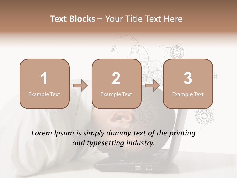 Occupation Exhausted Desk PowerPoint Template