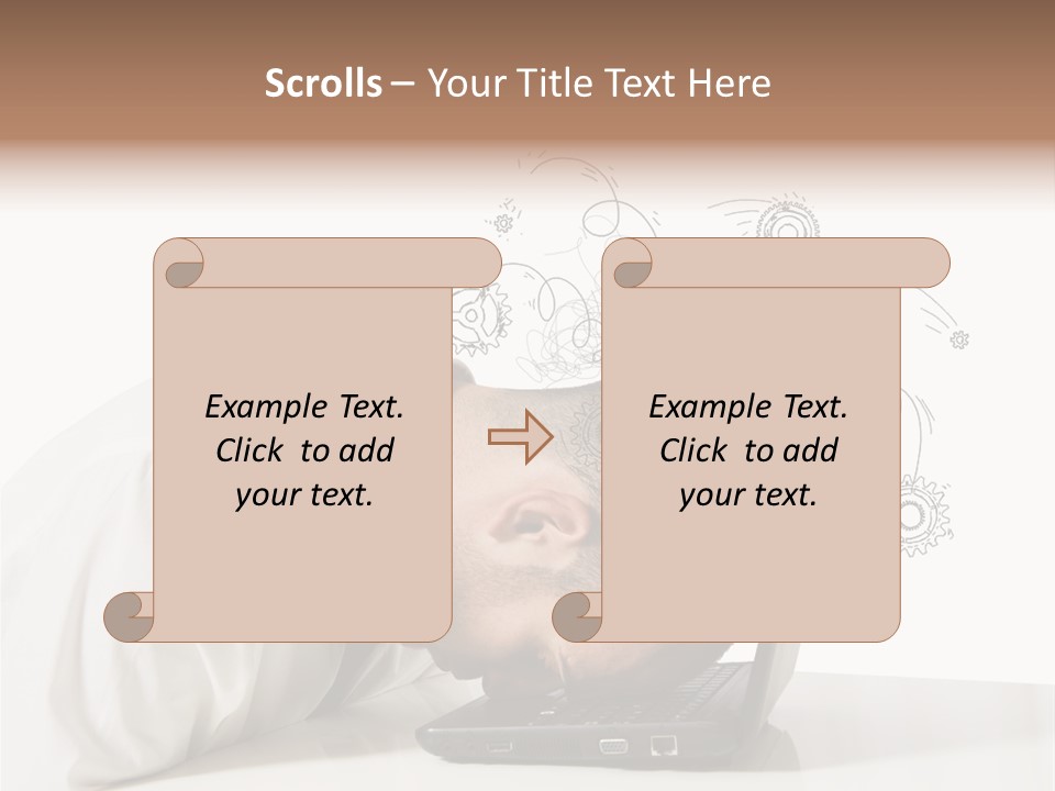 Occupation Exhausted Desk PowerPoint Template