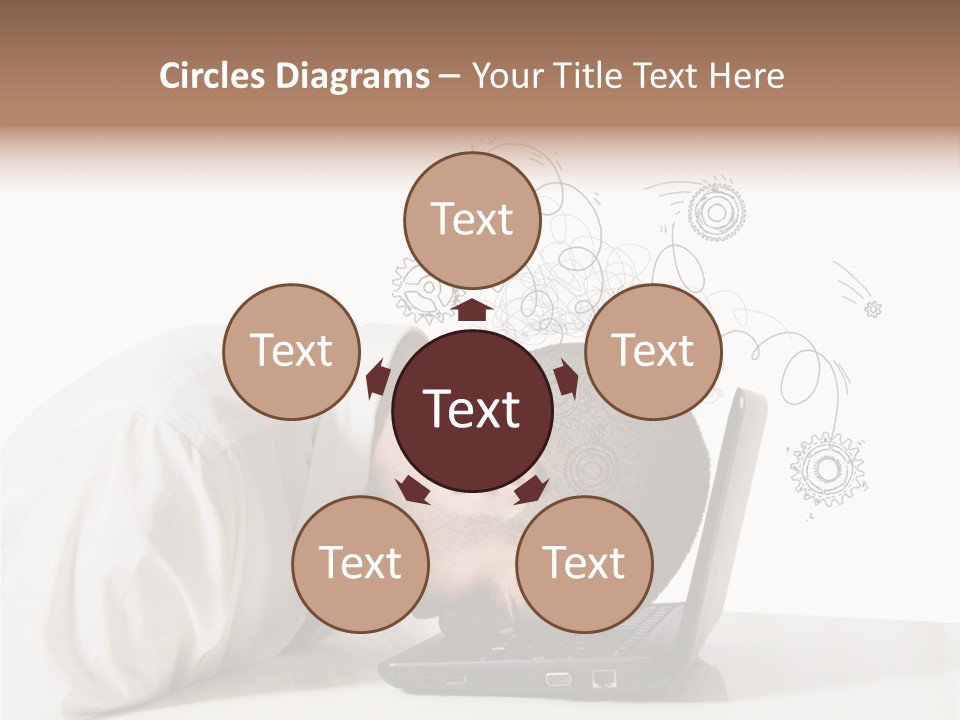 Occupation Exhausted Desk PowerPoint Template