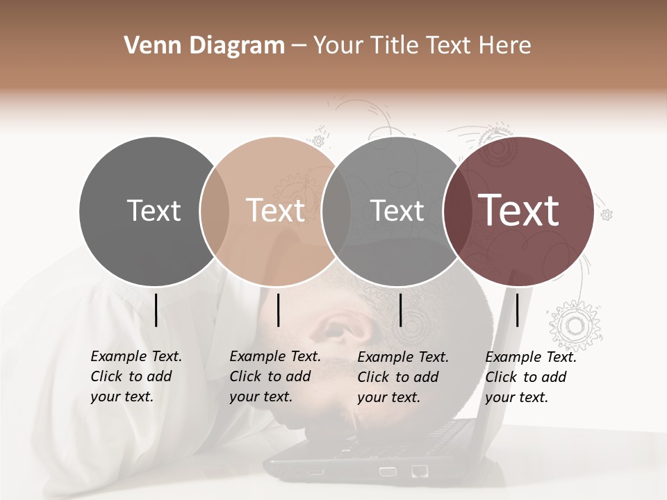 Occupation Exhausted Desk PowerPoint Template