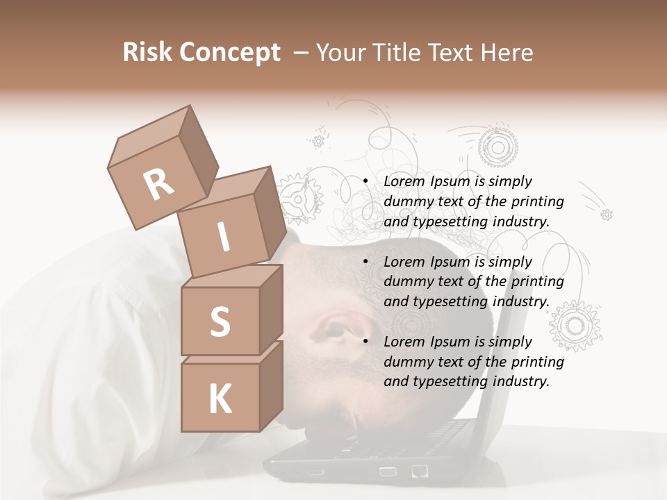 Occupation Exhausted Desk PowerPoint Template
