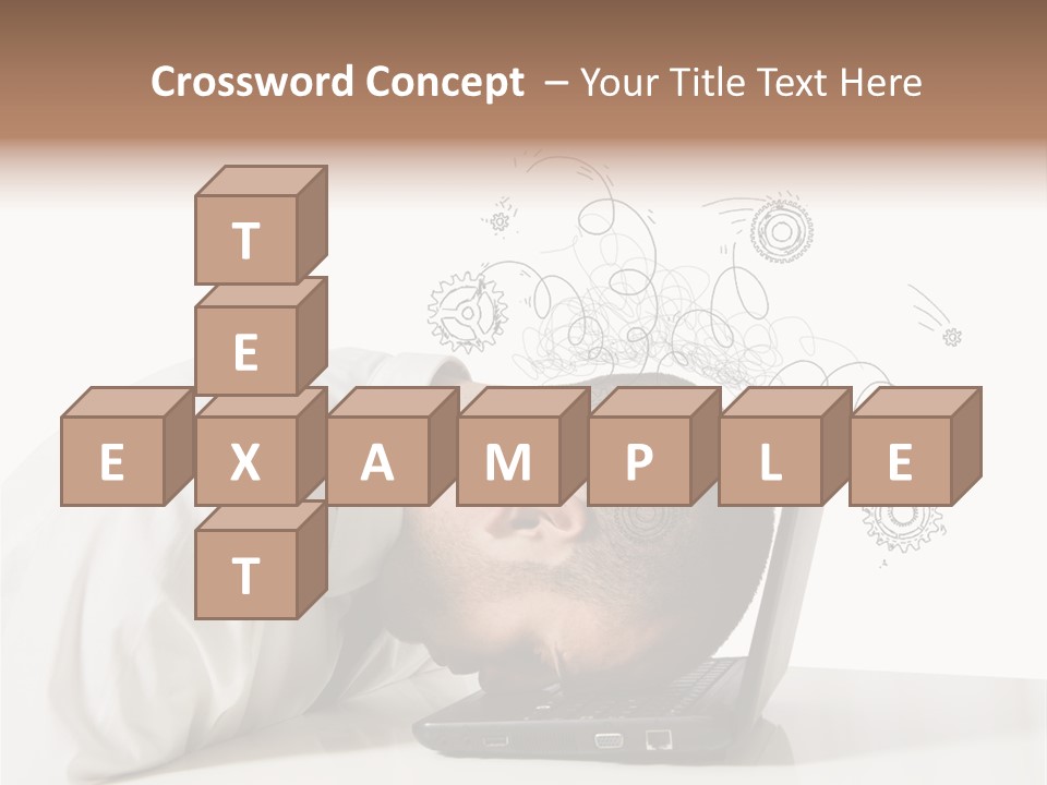 Occupation Exhausted Desk PowerPoint Template