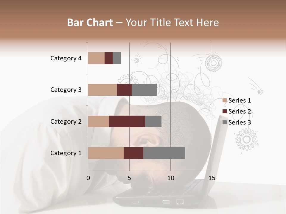 Occupation Exhausted Desk PowerPoint Template