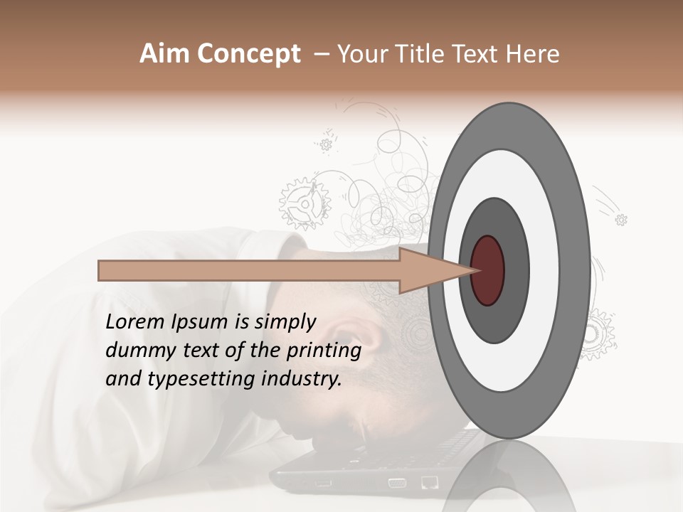 Occupation Exhausted Desk PowerPoint Template