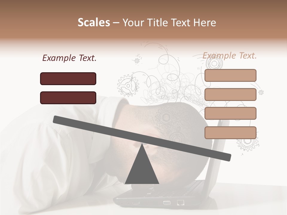 Occupation Exhausted Desk PowerPoint Template