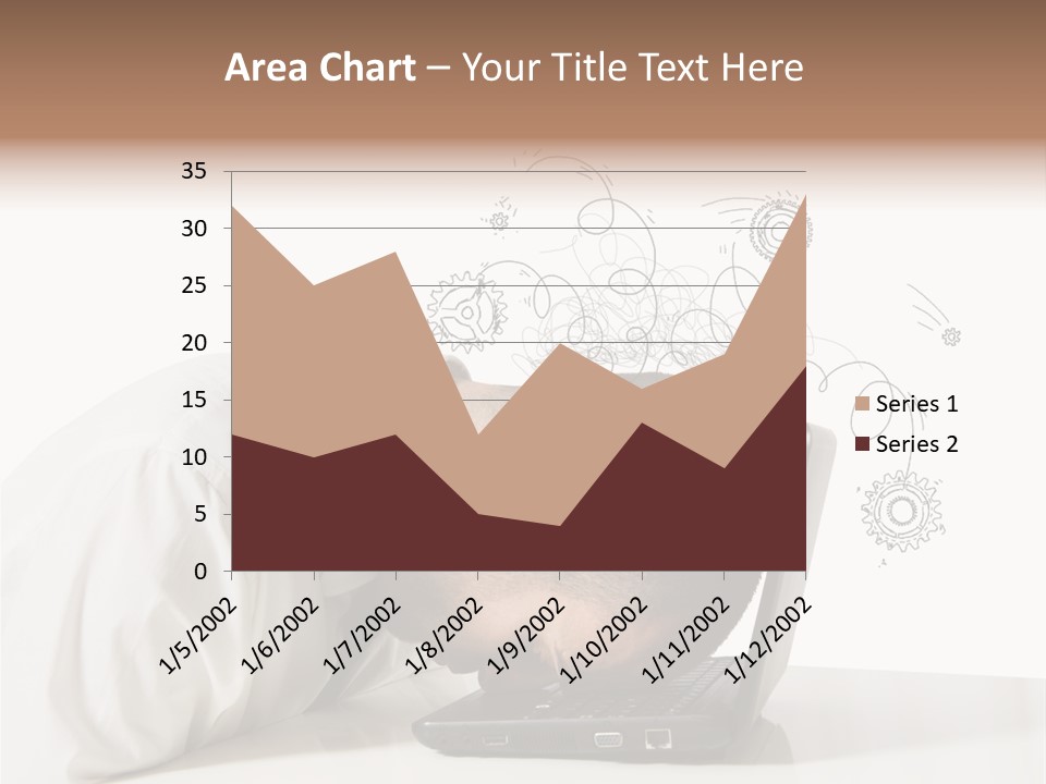 Occupation Exhausted Desk PowerPoint Template