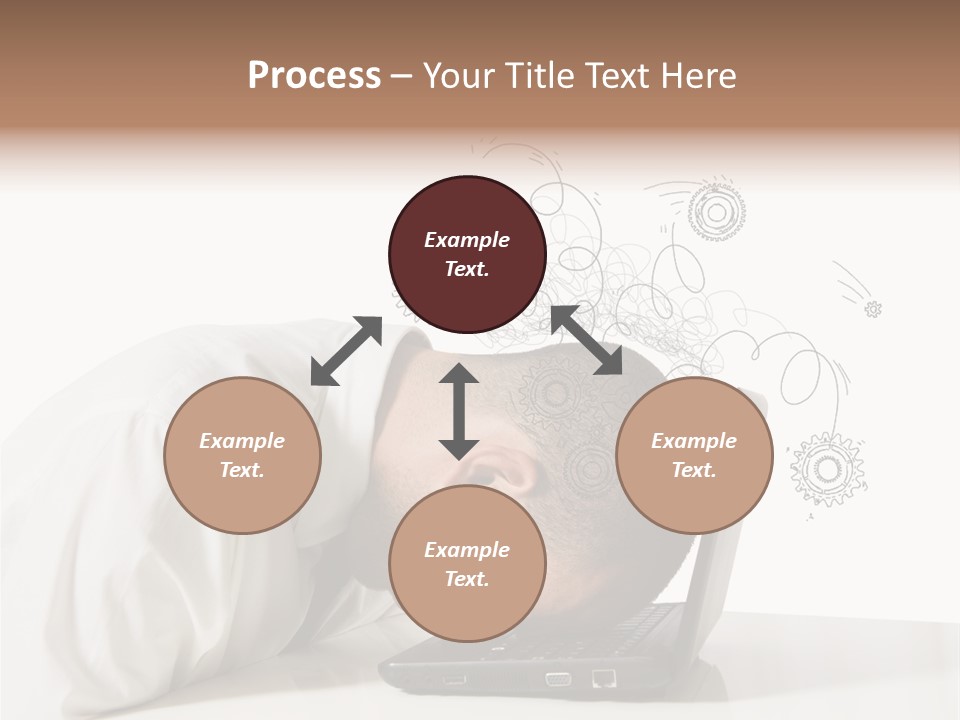 Occupation Exhausted Desk PowerPoint Template
