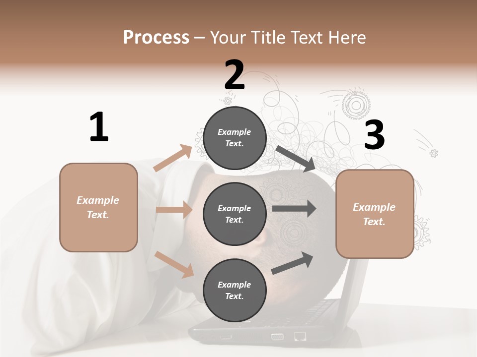 Occupation Exhausted Desk PowerPoint Template