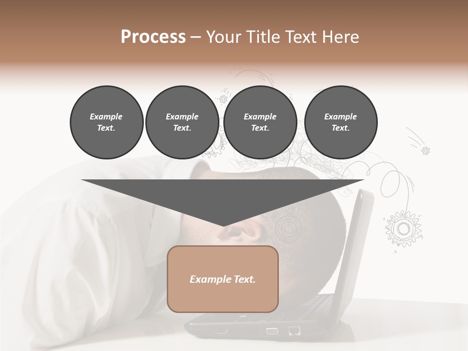 Occupation Exhausted Desk PowerPoint Template