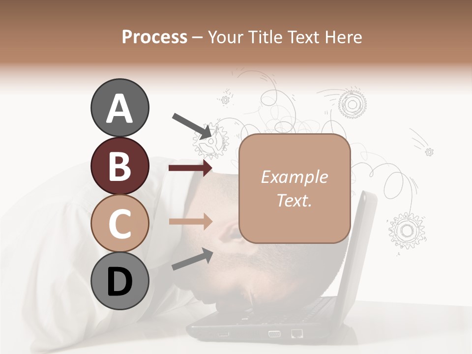 Occupation Exhausted Desk PowerPoint Template
