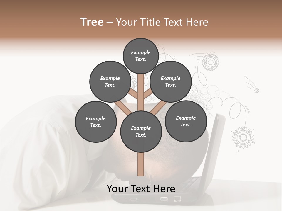 Occupation Exhausted Desk PowerPoint Template