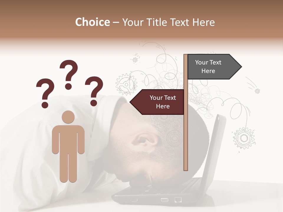 Occupation Exhausted Desk PowerPoint Template