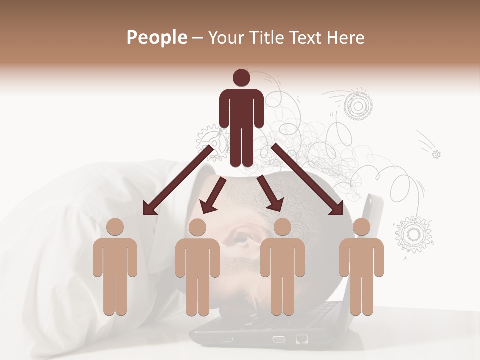 Occupation Exhausted Desk PowerPoint Template