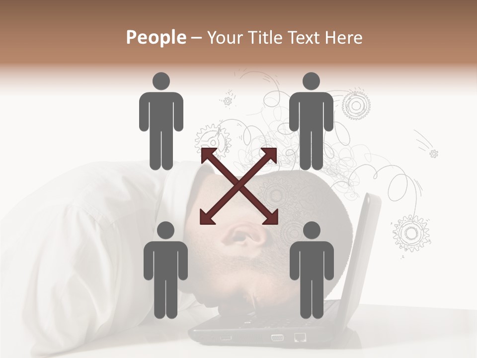 Occupation Exhausted Desk PowerPoint Template