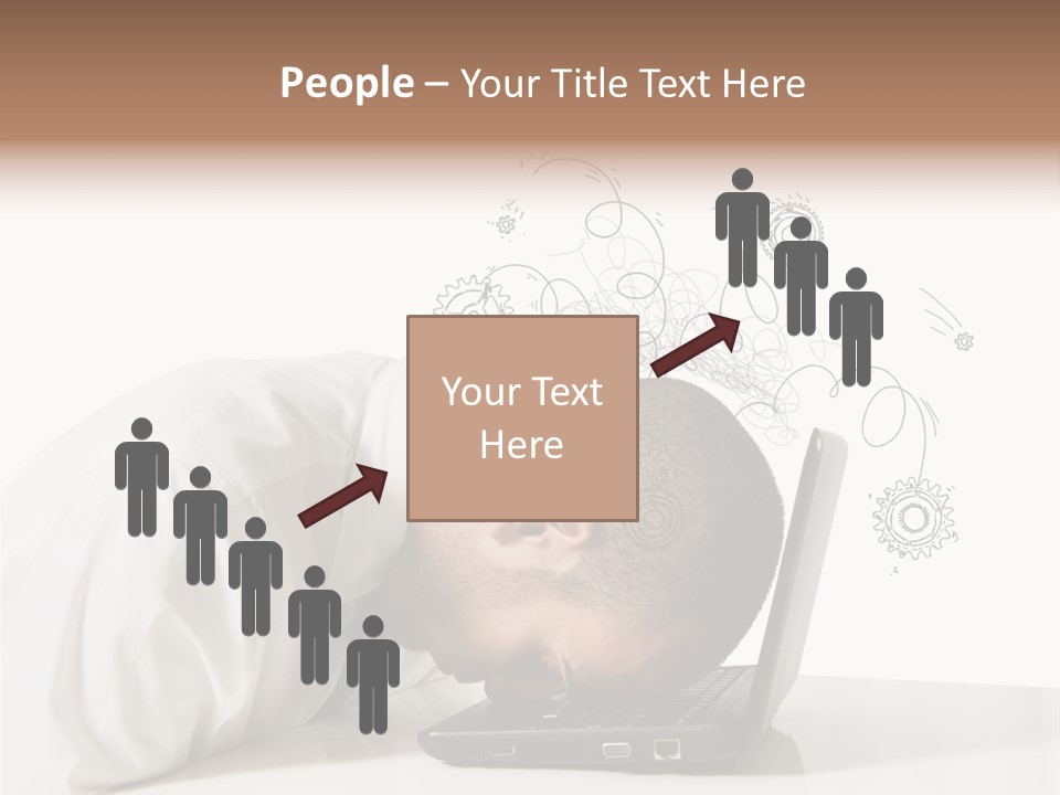 Occupation Exhausted Desk PowerPoint Template