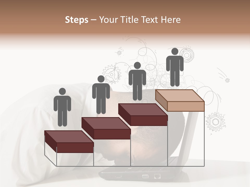 Occupation Exhausted Desk PowerPoint Template