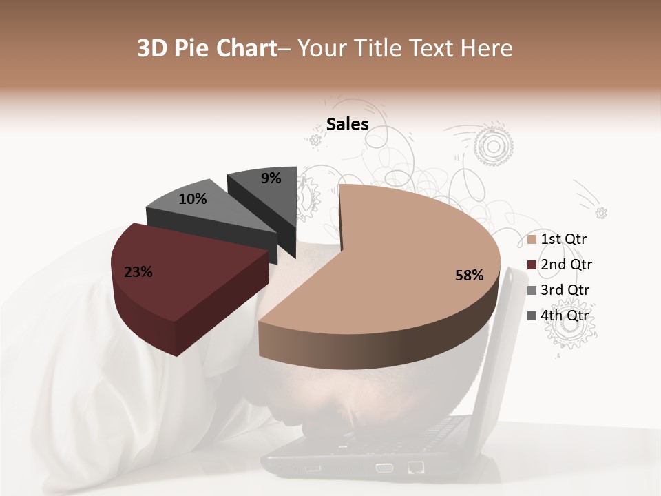 Occupation Exhausted Desk PowerPoint Template