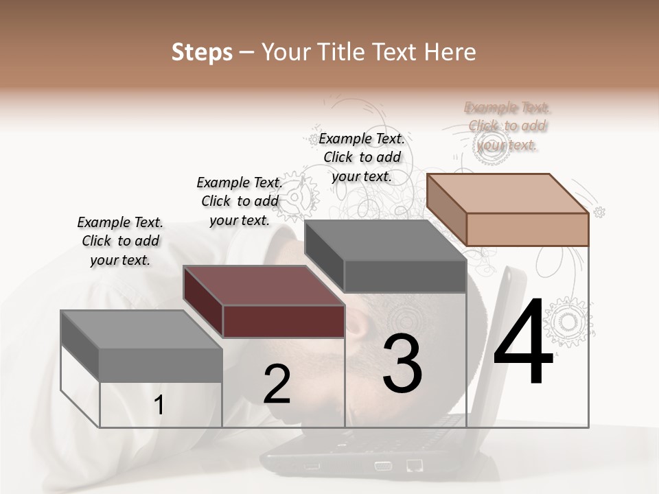 Occupation Exhausted Desk PowerPoint Template