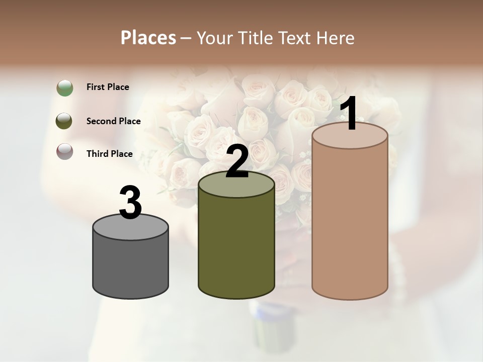 The Bride Roses Beautiful Hands PowerPoint Template