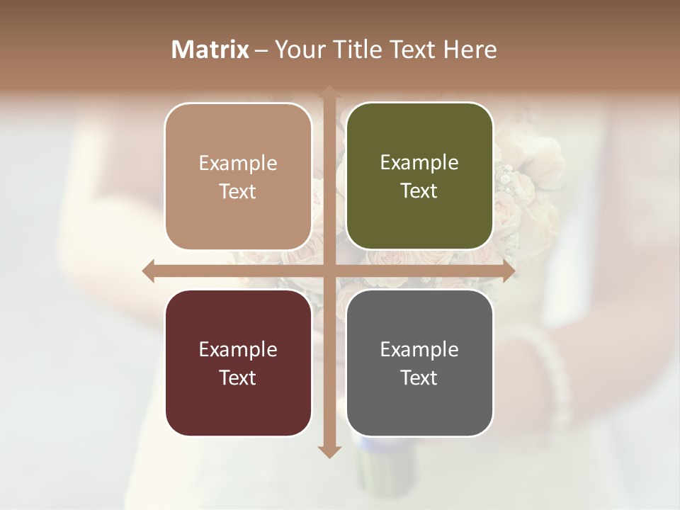 The Bride Roses Beautiful Hands PowerPoint Template