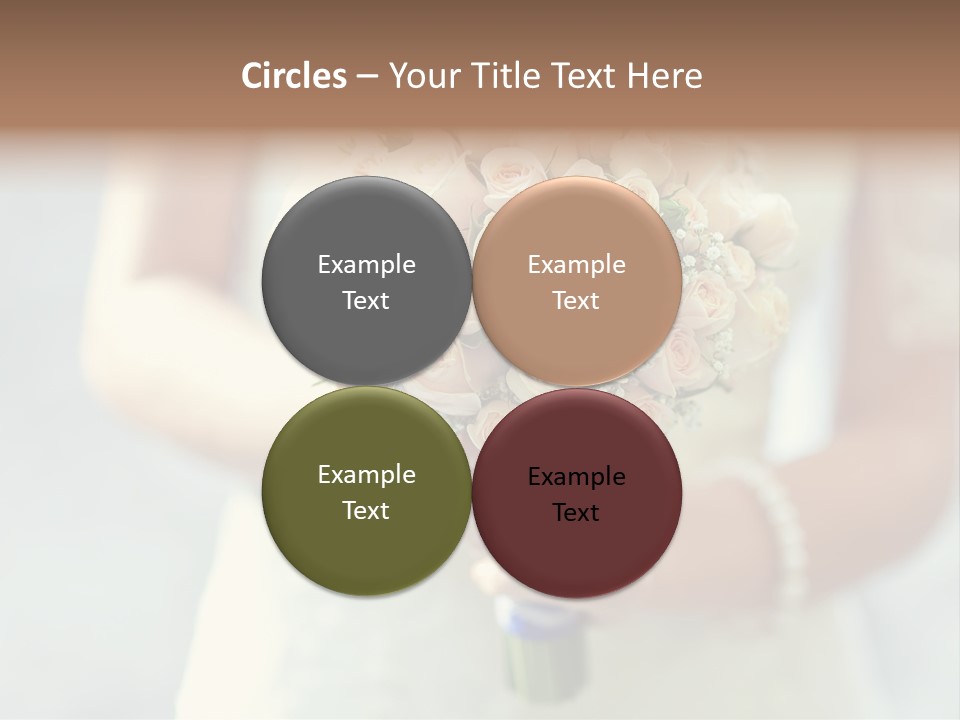 The Bride Roses Beautiful Hands PowerPoint Template