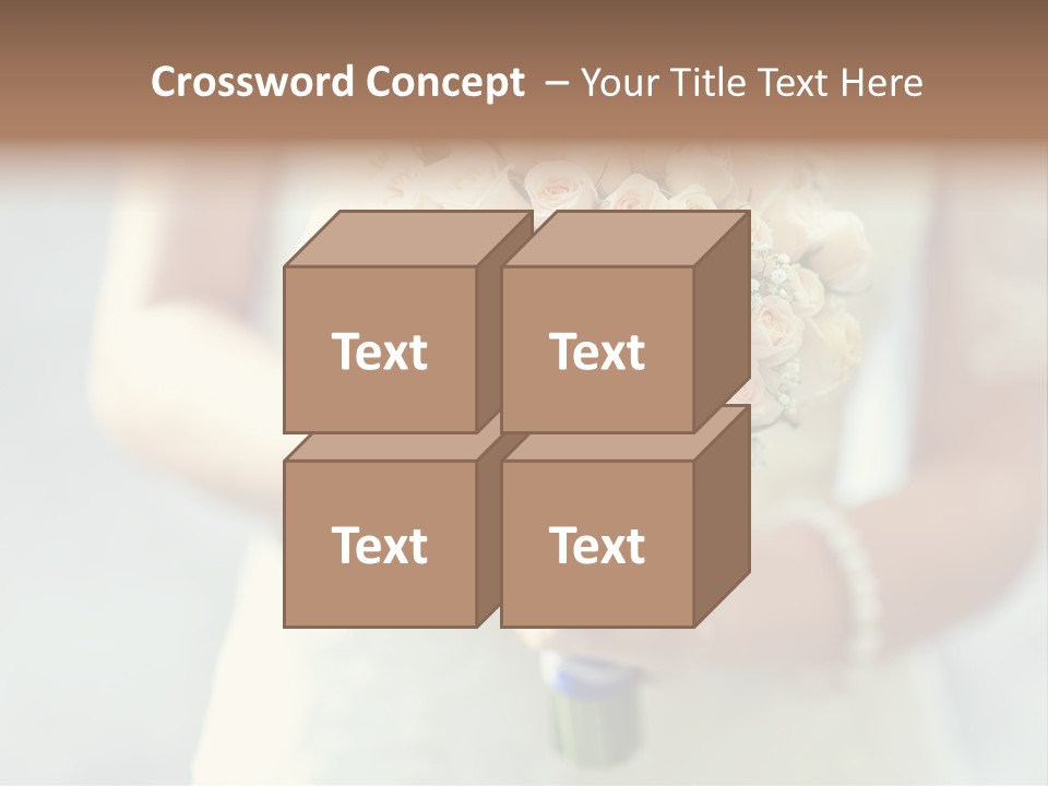 The Bride Roses Beautiful Hands PowerPoint Template