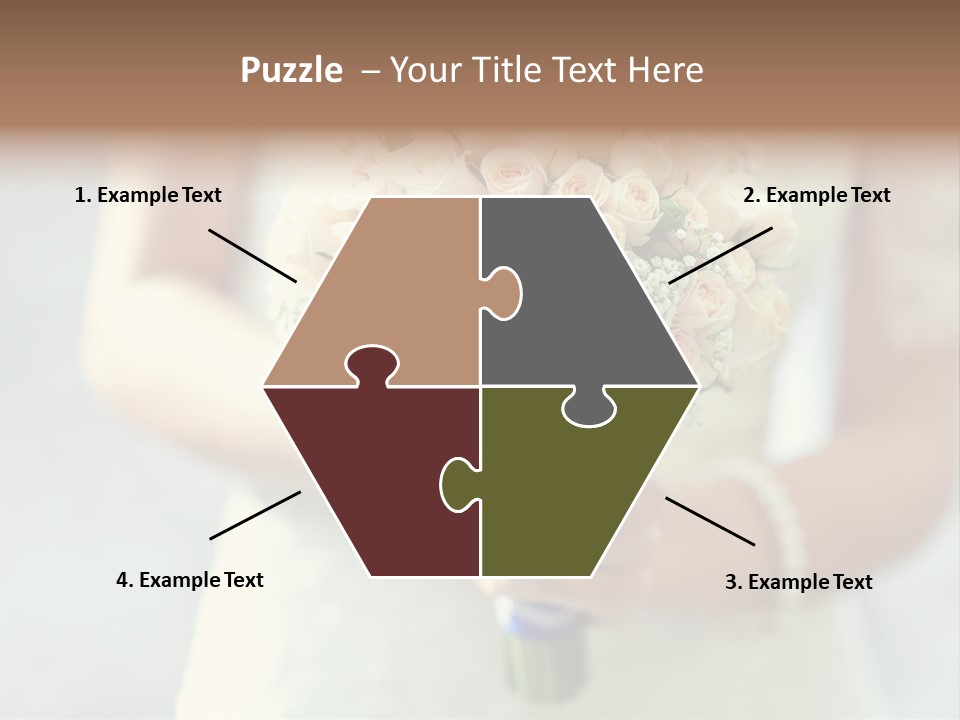 The Bride Roses Beautiful Hands PowerPoint Template