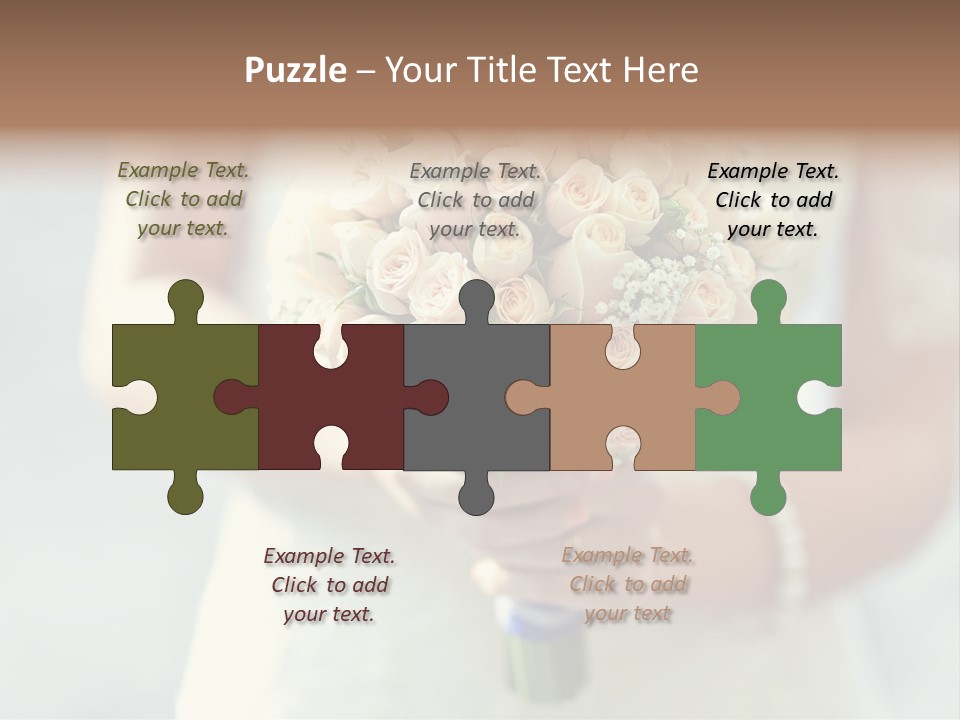 The Bride Roses Beautiful Hands PowerPoint Template