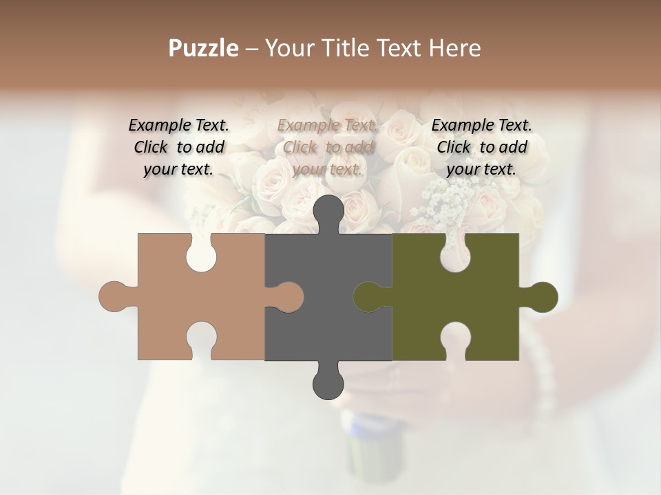 The Bride Roses Beautiful Hands PowerPoint Template