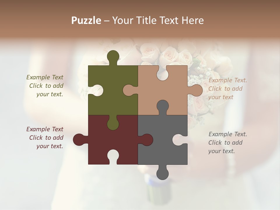 The Bride Roses Beautiful Hands PowerPoint Template