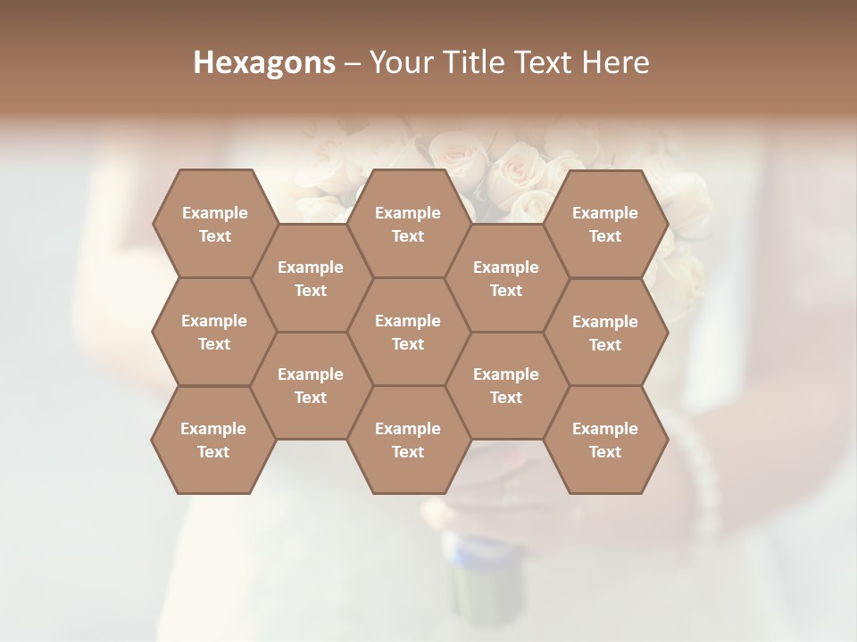 The Bride Roses Beautiful Hands PowerPoint Template