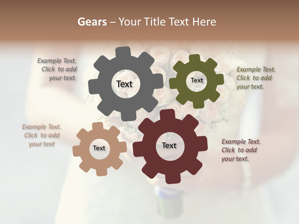 The Bride Roses Beautiful Hands PowerPoint Template