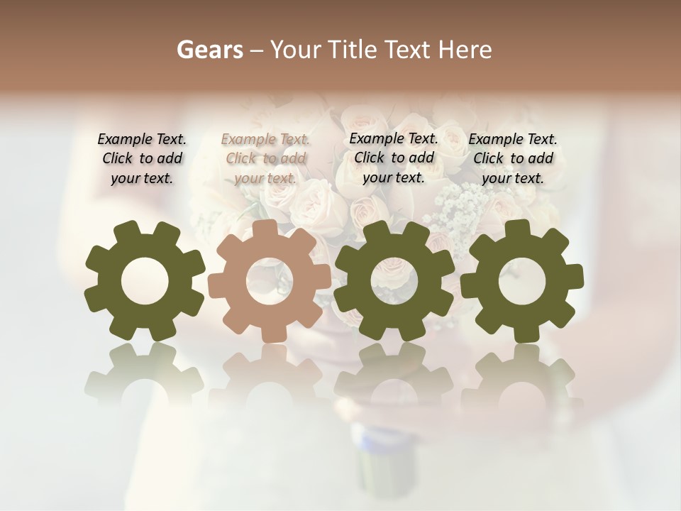 The Bride Roses Beautiful Hands PowerPoint Template