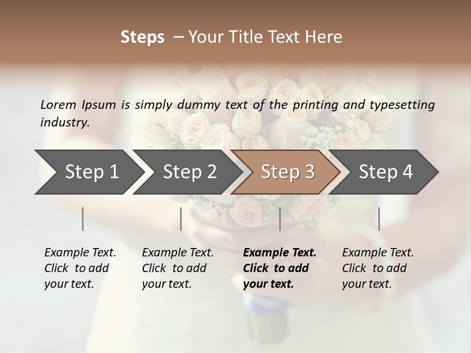 The Bride Roses Beautiful Hands PowerPoint Template