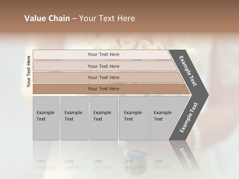 The Bride Roses Beautiful Hands PowerPoint Template