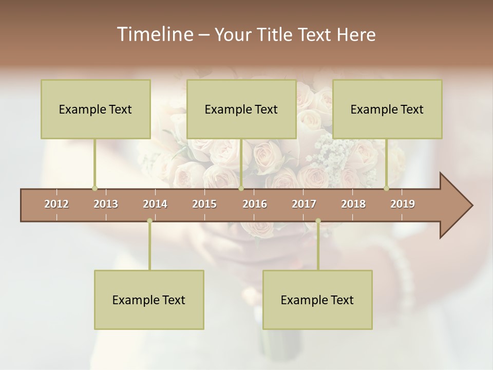 The Bride Roses Beautiful Hands PowerPoint Template