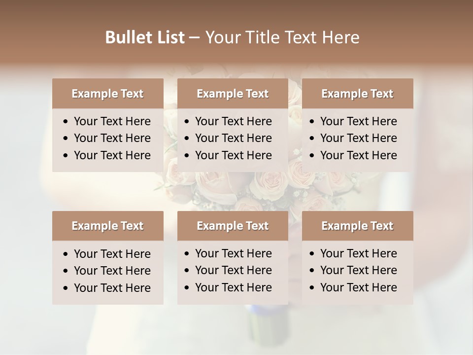 The Bride Roses Beautiful Hands PowerPoint Template