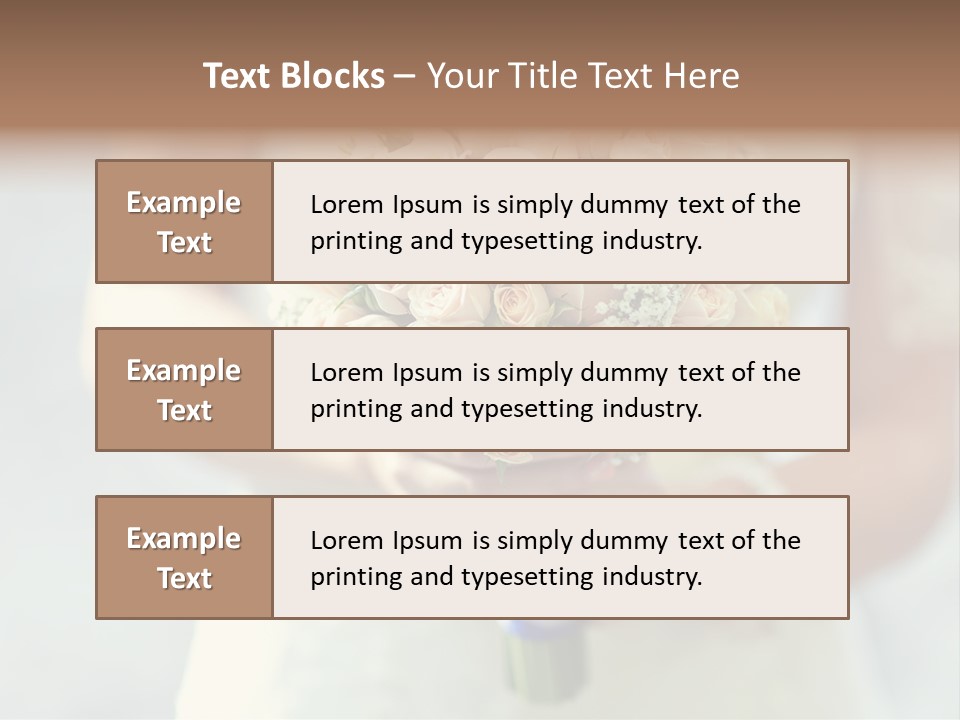 The Bride Roses Beautiful Hands PowerPoint Template