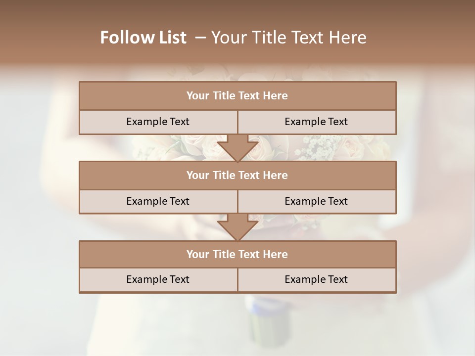 The Bride Roses Beautiful Hands PowerPoint Template