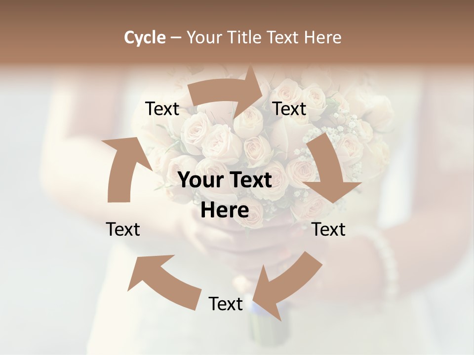 The Bride Roses Beautiful Hands PowerPoint Template