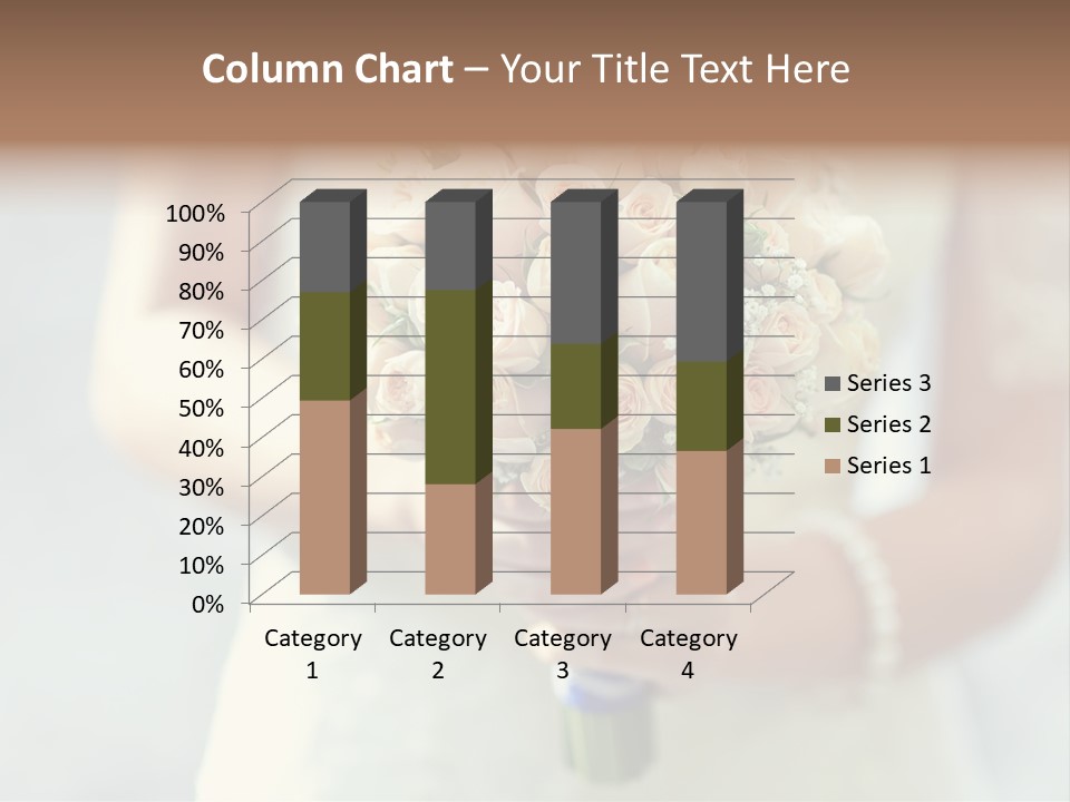 The Bride Roses Beautiful Hands PowerPoint Template